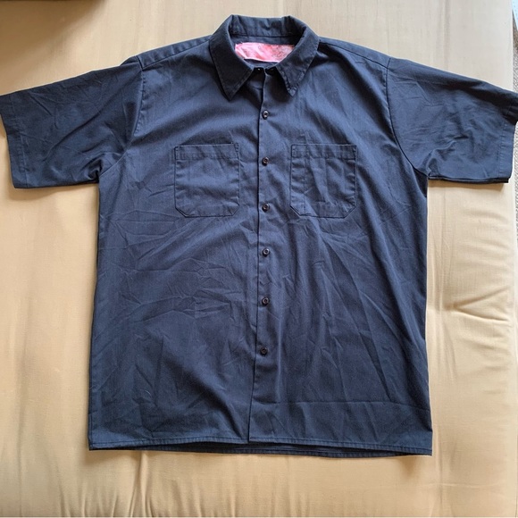 Orange County Choppers 'Old School New Rules' Navy Blue Work Button Up Shirt XL - Picture 5 of 8